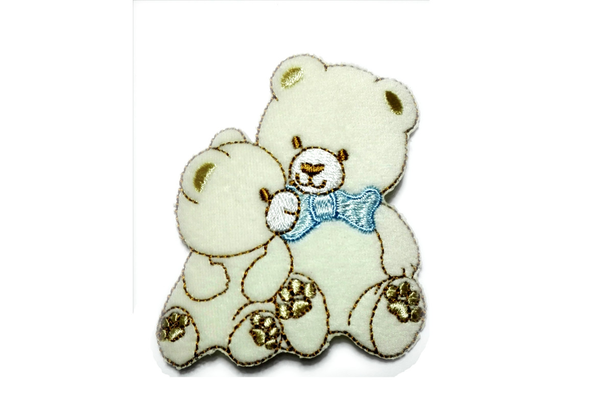 Iron-on Patch - Little and Cute Teddy Bear - Light Blue Iron-on Patch - Little and Cute Teddy Bear - Light Blue