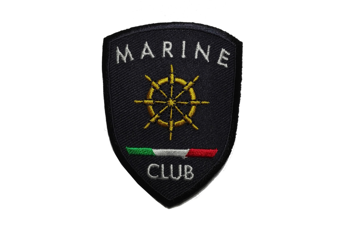 Shield Iron-on Embroidery Patch - Marine Club Shield Iron-on Embroidery Patch - Marine Club