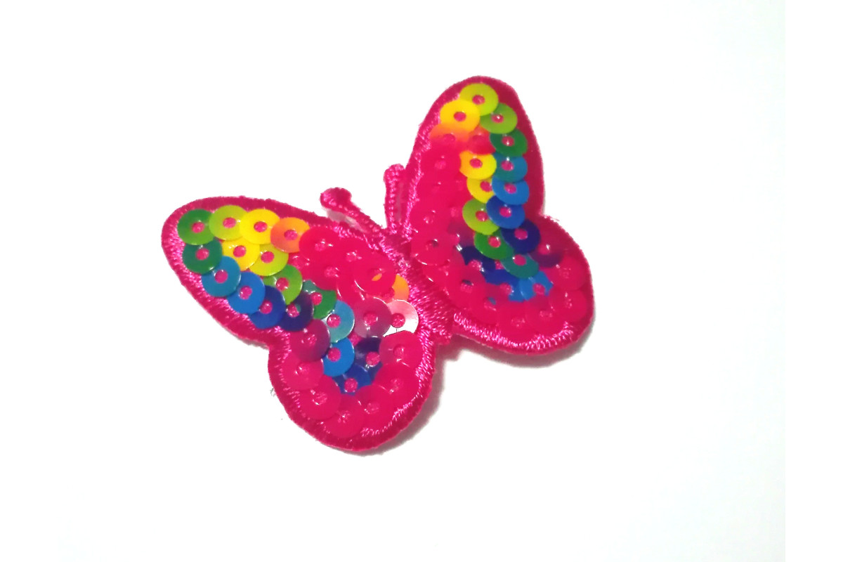 Pegatina Termo-adhesiva con Paillettes - Mariposa Pegatina Termo-adhesiva con Paillettes - Mariposa