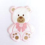 Marbet - Pegatina Termoadhesiva - Oso con Lazo Rosa Marbet - Pegatina Termoadhesiva - Oso con Lazo Rosa