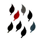 Iron-on Patch - Small Colored Leaves