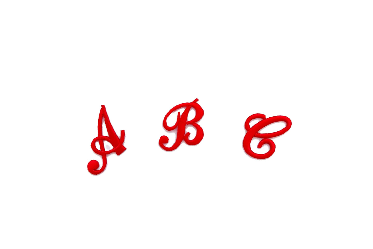 Iron-on Patch Cursive Letters - Red Color Iron-on Patch Cursive Letters - Red Color