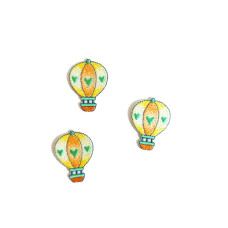 Iron-on Patch - Hot Air Balloon Yellow and Green Iron-on Patch - Hot Air Balloon Yellow and Green