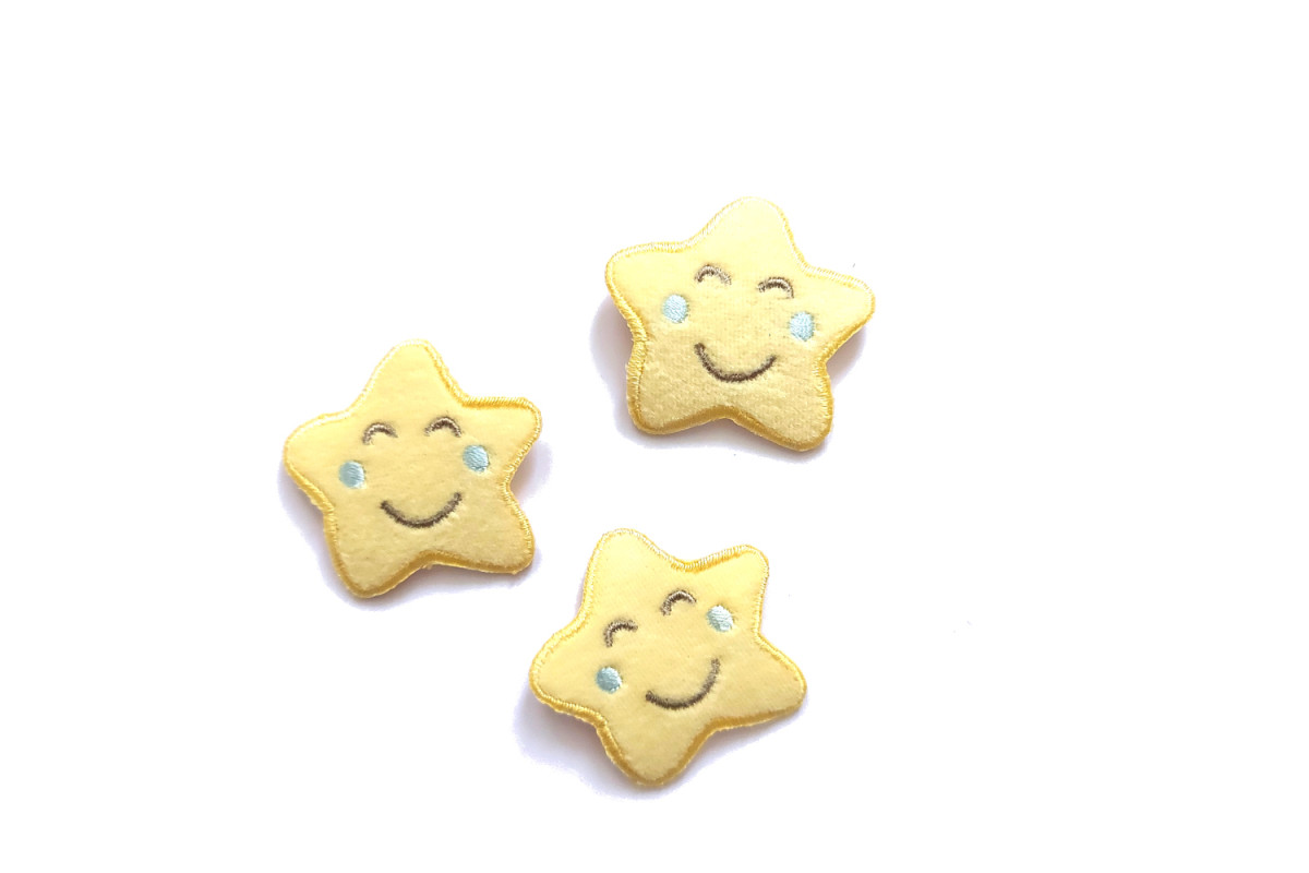 Marbet Iron-on Patch - Star with Light Blue Cheeks