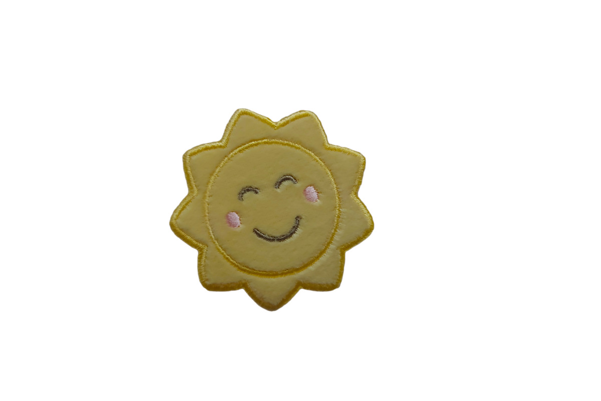 Marbet - Applicazioni Termoadesive - Sole con Guance Rosa Marbet - Applicazioni Termoadesive - Sole con Guance Rosa
