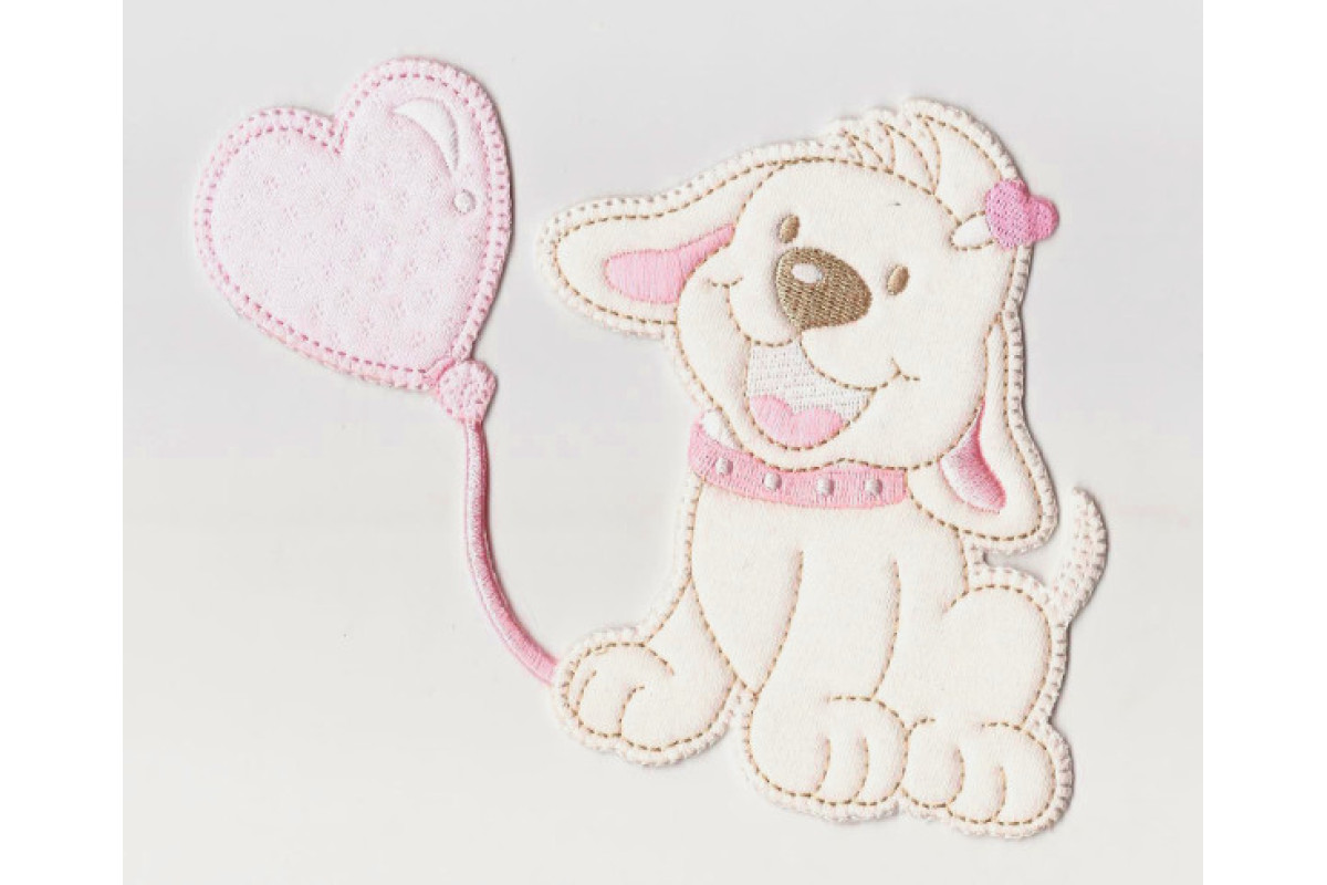 Iron-on Patch - Pink Dog