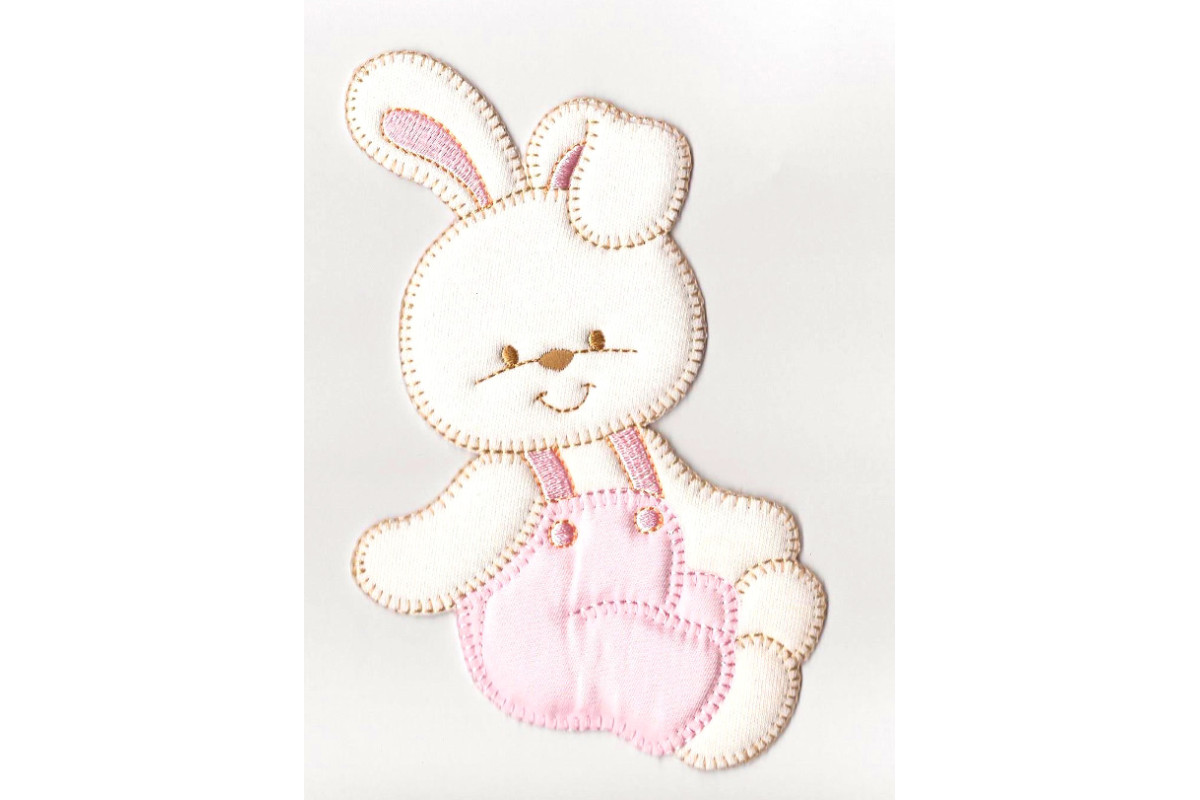 Iron-on Patch - Baby Rabbit - Pink