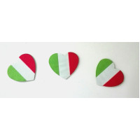 Applicazione Termoadesiva in Tessuto - Cuore Italiano