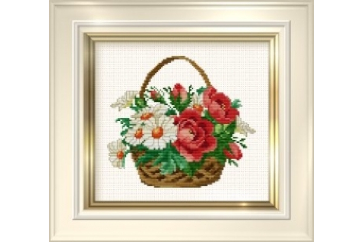 Schema Punto Croce - Daisy Basket Schema Punto Croce - Daisy Basket