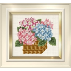 Schema Punto Croce - Hydrangea Basket Schema Punto Croce - Hydrangea Basket