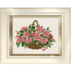 Schema Punto Croce - Wild Roses Basket Schema Punto Croce - Wild Roses Basket