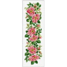 Schema Punto Croce - Wild Roses Border Schema Punto Croce - Wild Roses Border