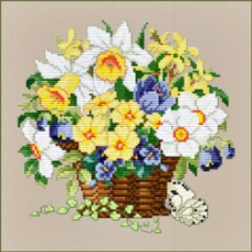Schema Punto Croce - Spring Basket Schema Punto Croce - Spring Basket