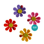 Felt Decoration - Colored Flowers with Ladybug Felt Decoration - Colored Flowers with Ladybug