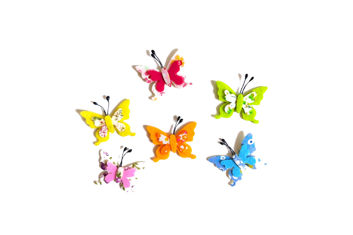 Decorazioni in Feltro con Adesivo - Farfalle Decorazioni in Feltro con Adesivo - Farfalle