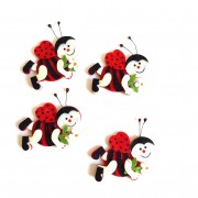 Felt Decorations - Ladybug with Flower