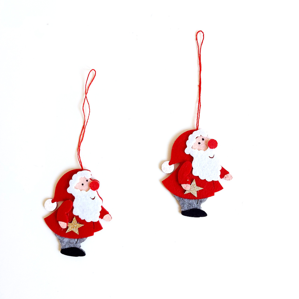 Christmas Ornaments - Felt Santa Claus