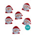 Aplicaciones Navideñas - Cara de Papà Noel de Fieltro Aplicaciones Navideñas - Cara de Papà Noel de Fieltro