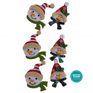Christmas Felt Decorations - Snowman Face