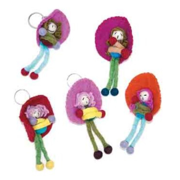 Felt Key Ring - Doll