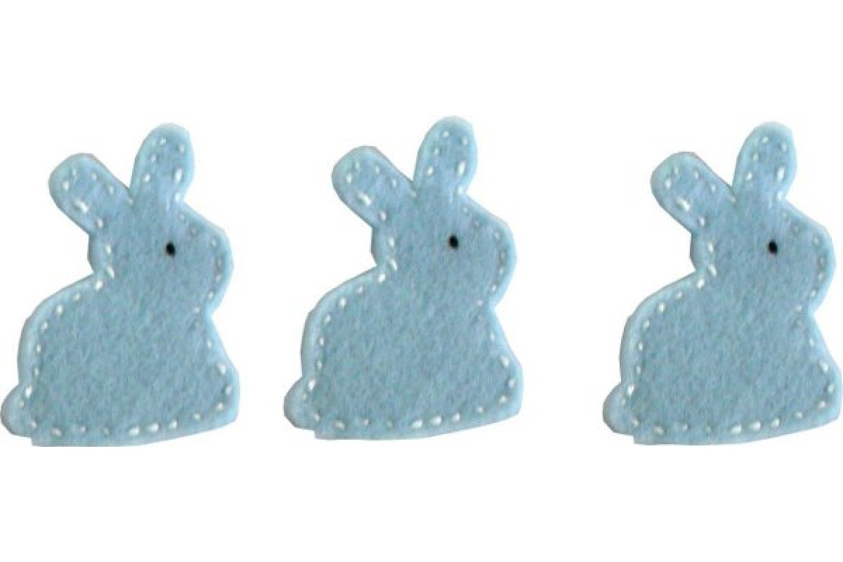 Felt Decoration - Bunny Light Blue Felt Decoration - Bunny Light Blue
