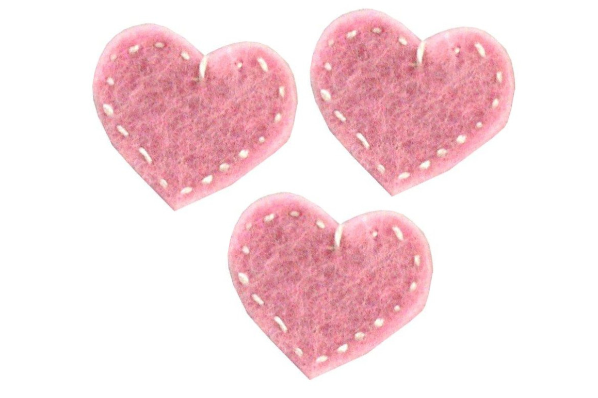 Decoraciones Feltro - Corazon Pequeño Rosa Decoraciones Feltro - Corazon Pequeño Rosa