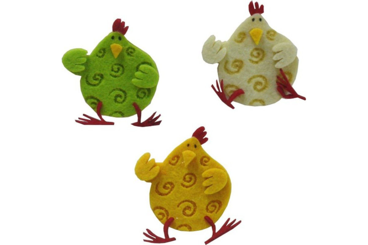 Decorazioni in Feltro - Galline Decorazioni in Feltro - Galline