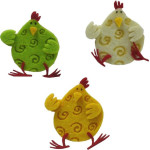 Decorazioni in Feltro - Galline Decorazioni in Feltro - Galline