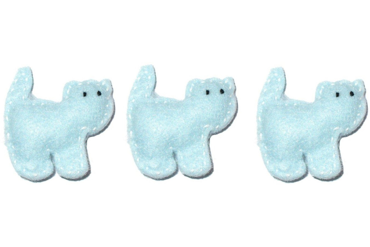 Felt Decoration - Cat Light Blue Felt Decoration - Cat Light Blue