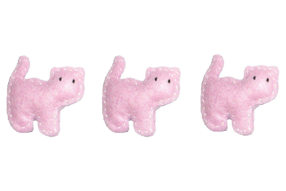 Decoraciones Feltro - Gato Rosa Decoraciones Feltro - Gato Rosa