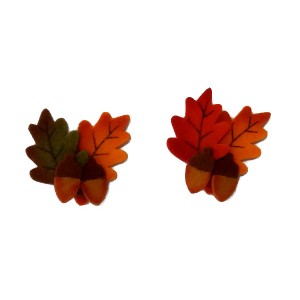 Felt Ornaments - Autumn Leaves with Acorns