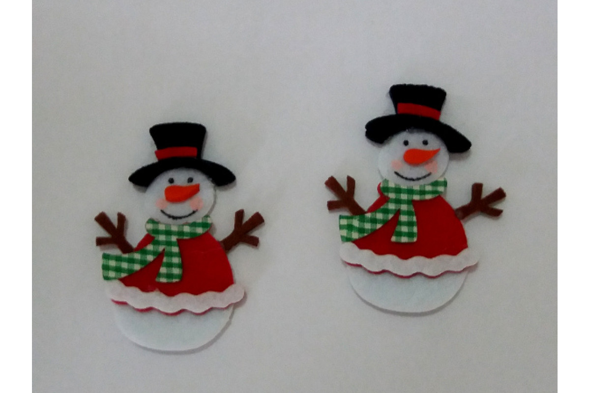 Decoraciones Navideñas de Fieltro - Muñeco de Nieve Decoraciones Navideñas de Fieltro - Muñeco de Nieve