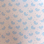 Pannolenci Fabric - Light Blue Ribbons - Width 90 cm