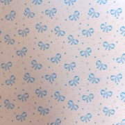 Pannolenci Fabric - Light Blue Ribbons - Width 90 cm
