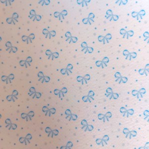Pannolenci Fabric - Light Blue Ribbons - Width 90 cm