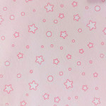 Pannolenci Fabric - Pink Stars - Width 90 cm