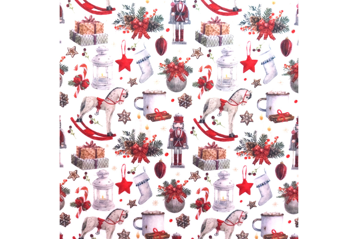 Pannolenci con Decoraciones de Navidad - Ancho 90 cm