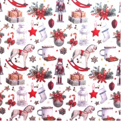 Pannolenci Fabric - Christmas Decorations - Width 90 cm