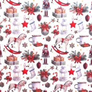 Pannolenci Fabric - Christmas Decorations - Width 90 cm