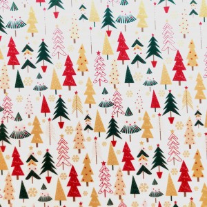 Pannolenci Fabric - Christmas Trees - Width 90 cm