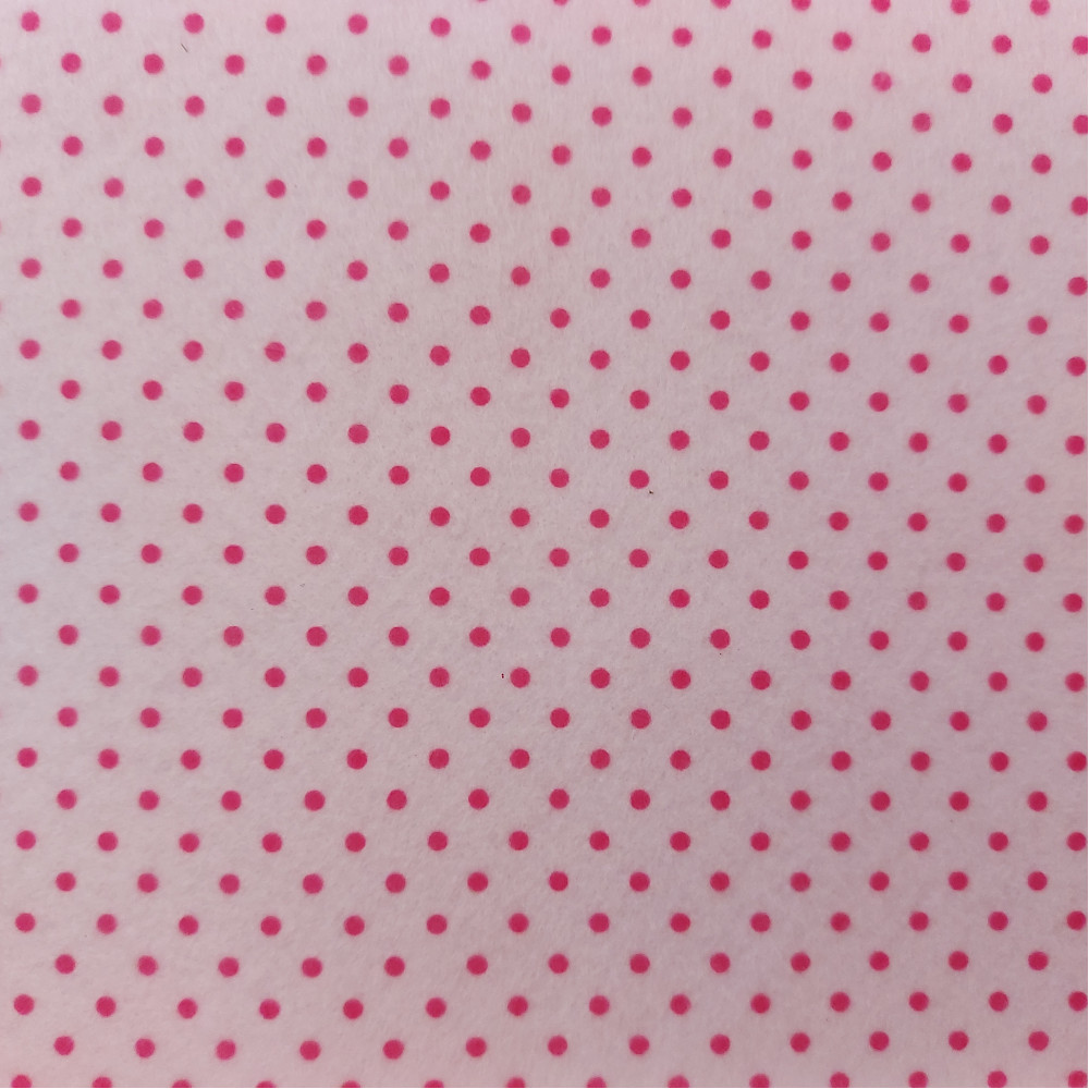 Pannolenci Fabric - Pink Dots - Width 90 cm