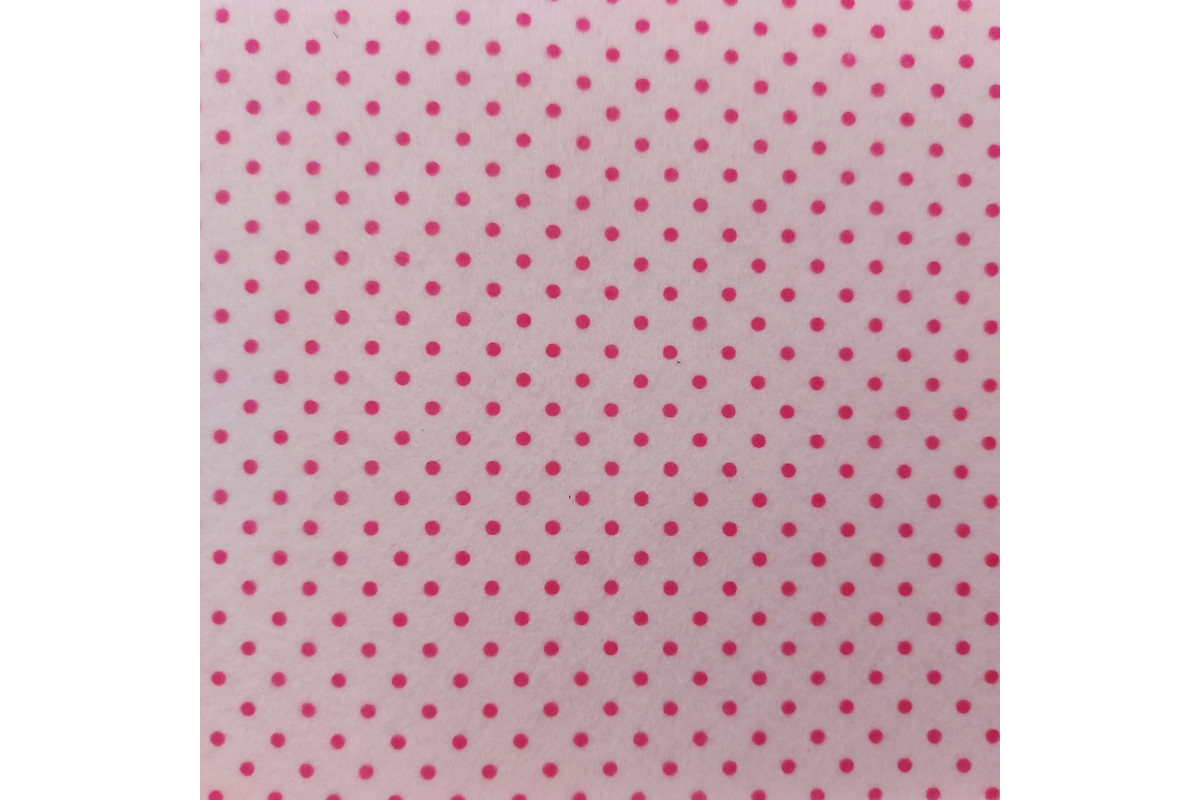 Pannolenci Fabric - Pink Dots - Width 90 cm
