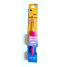 Pony - Uncinetto con Manico in Plastica e Parte Centrale Piatta - 3,5 mm Pony - Uncinetto con Manico in Plastica e Parte Centrale Piatta - 3,5 mm