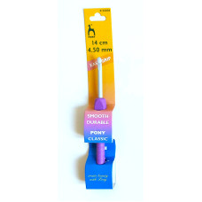 Pony - Uncinetto con Manico in Plastica e Parte Centrale Piatta - 4,5 mm Pony - Uncinetto con Manico in Plastica e Parte Centrale Piatta - 4,5 mm