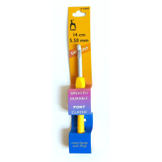 Pony - Uncinetto con Manico in Plastica e Parte Centrale Piatta - 5,5 mm Pony - Uncinetto con Manico in Plastica e Parte Centrale Piatta - 5,5 mm