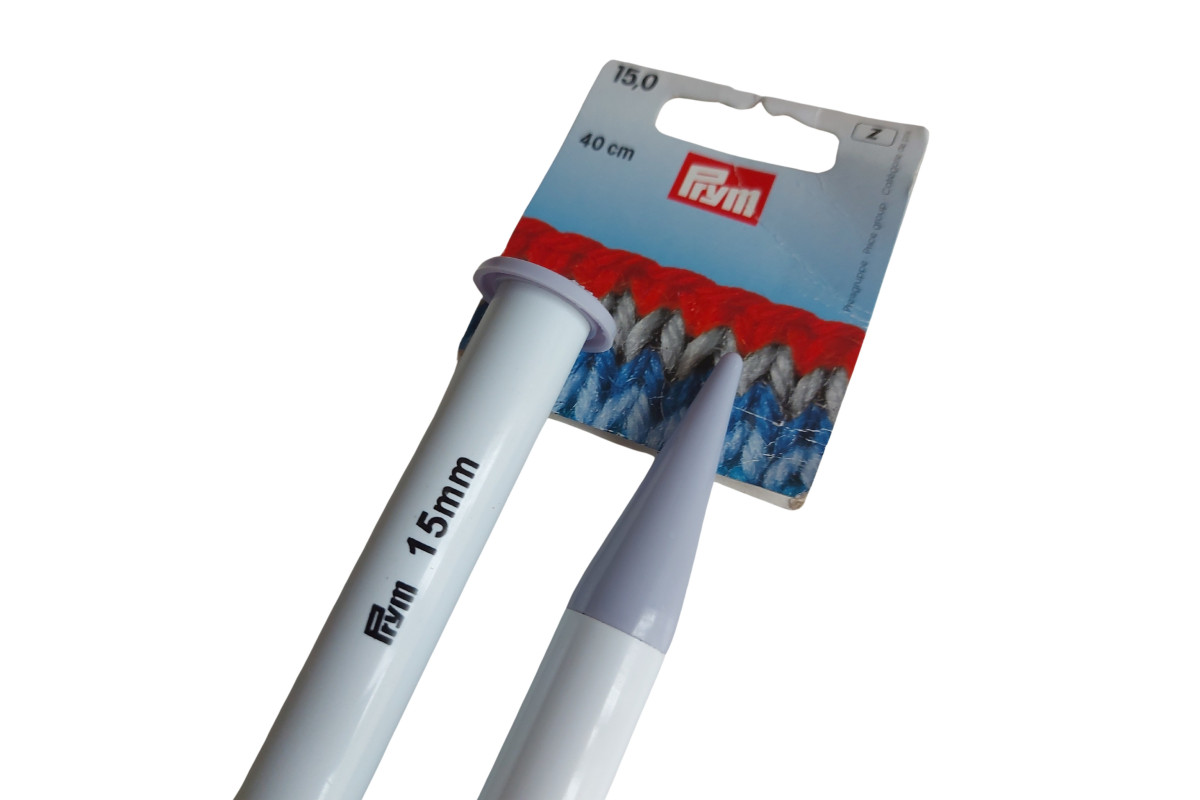 Prym - Knitting Pins in Plastic - 40 cm - 15 mm Prym - Knitting Pins in Plastic - 40 cm - 15 mm