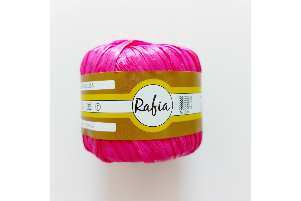Rafia Ovillos de 57 metros - Color Fuxia Rafia Ovillos de 57 metros - Color Fuxia