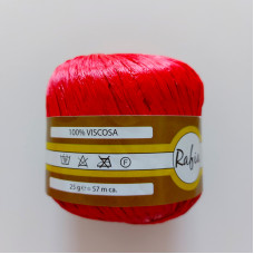 Rafia Gomitolo da 57 metri - Rosso Rafia Gomitolo da 57 metri - Rosso
