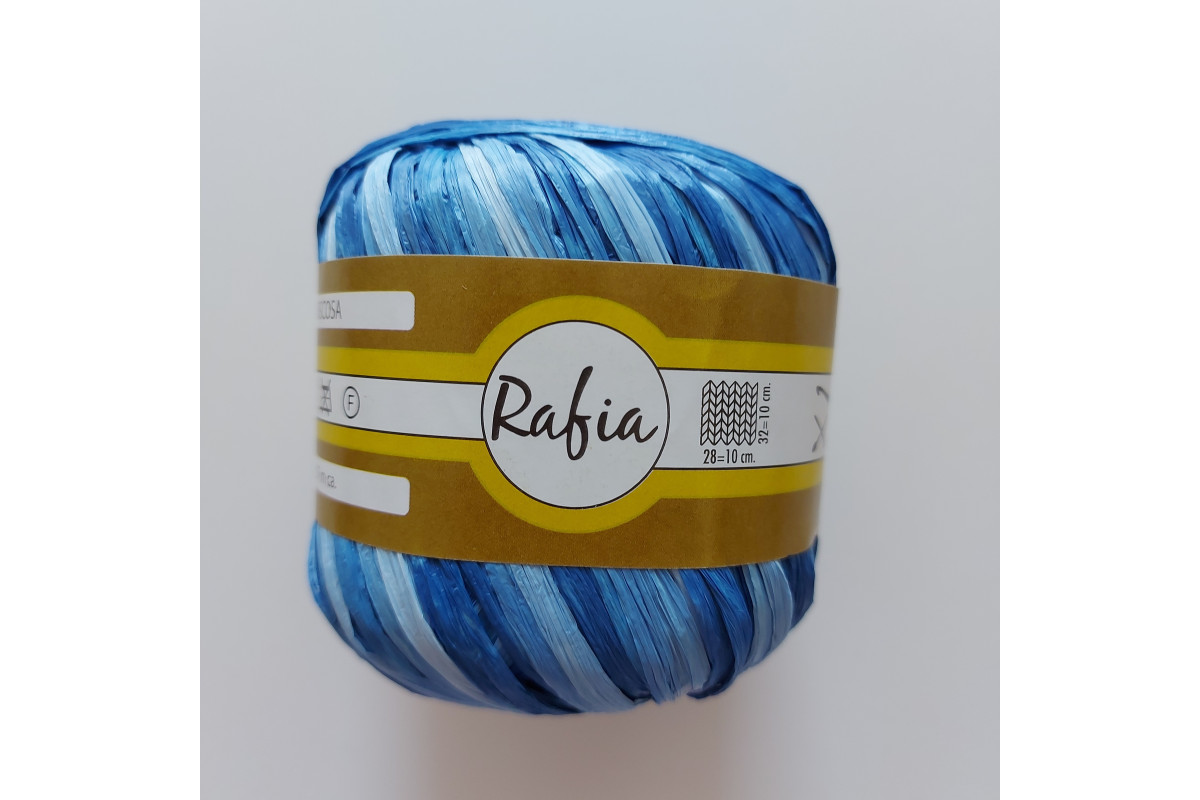 Rafia Ovillos de 57 metros - Color Tonos Azules Rafia Ovillos de 57 metros - Color Tonos Azules