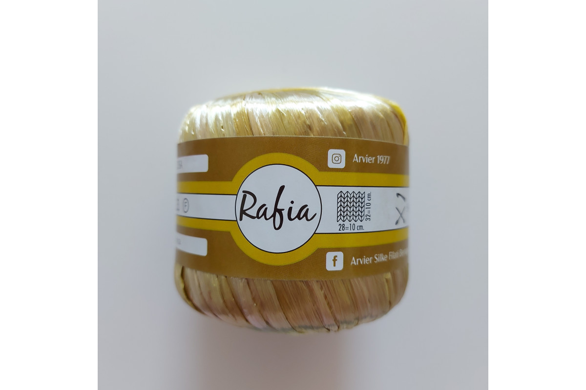 Rafia Bobbins of 57 meter - Light Gold Rafia Bobbins of 57 meter - Light Gold